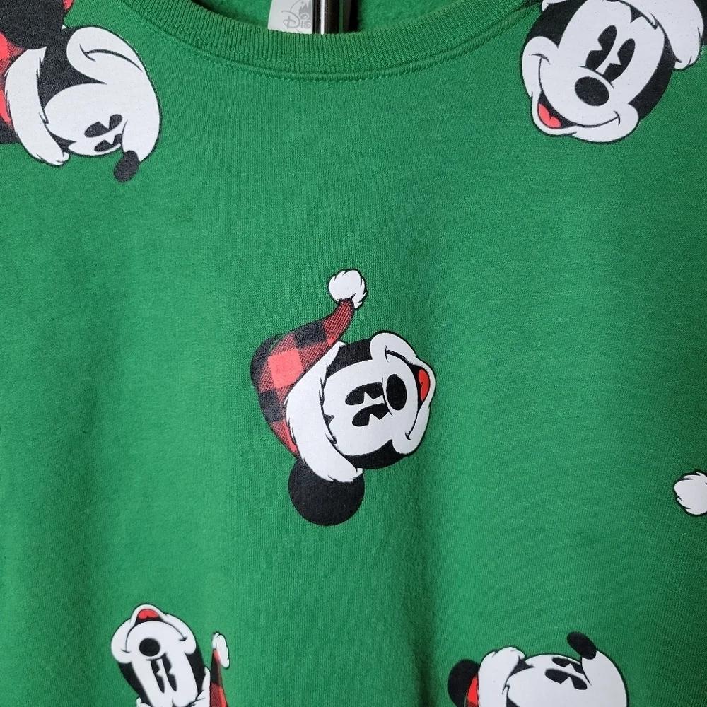 Disney Christmas Mickey Mouse Crew Neck Sweatshirt